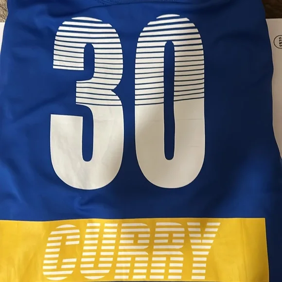 NWT NBA Golden State Warriors #30 Curry Men Blue Jersey Shirt.. Size XL - Picture 7 of 7
